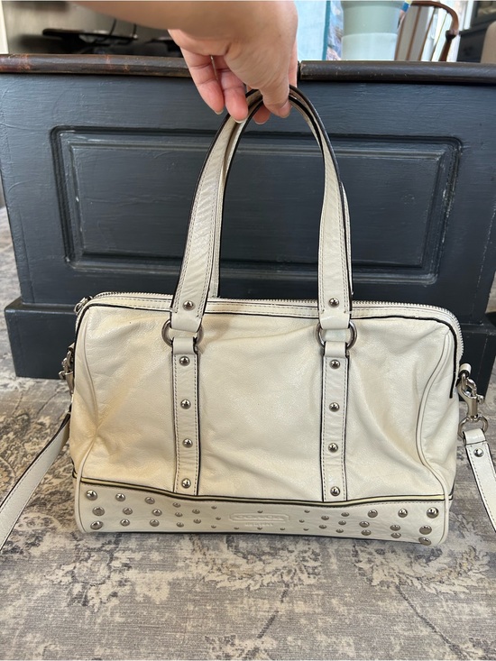 Coach Handbags - Coach Studded Leather Satchel Bag